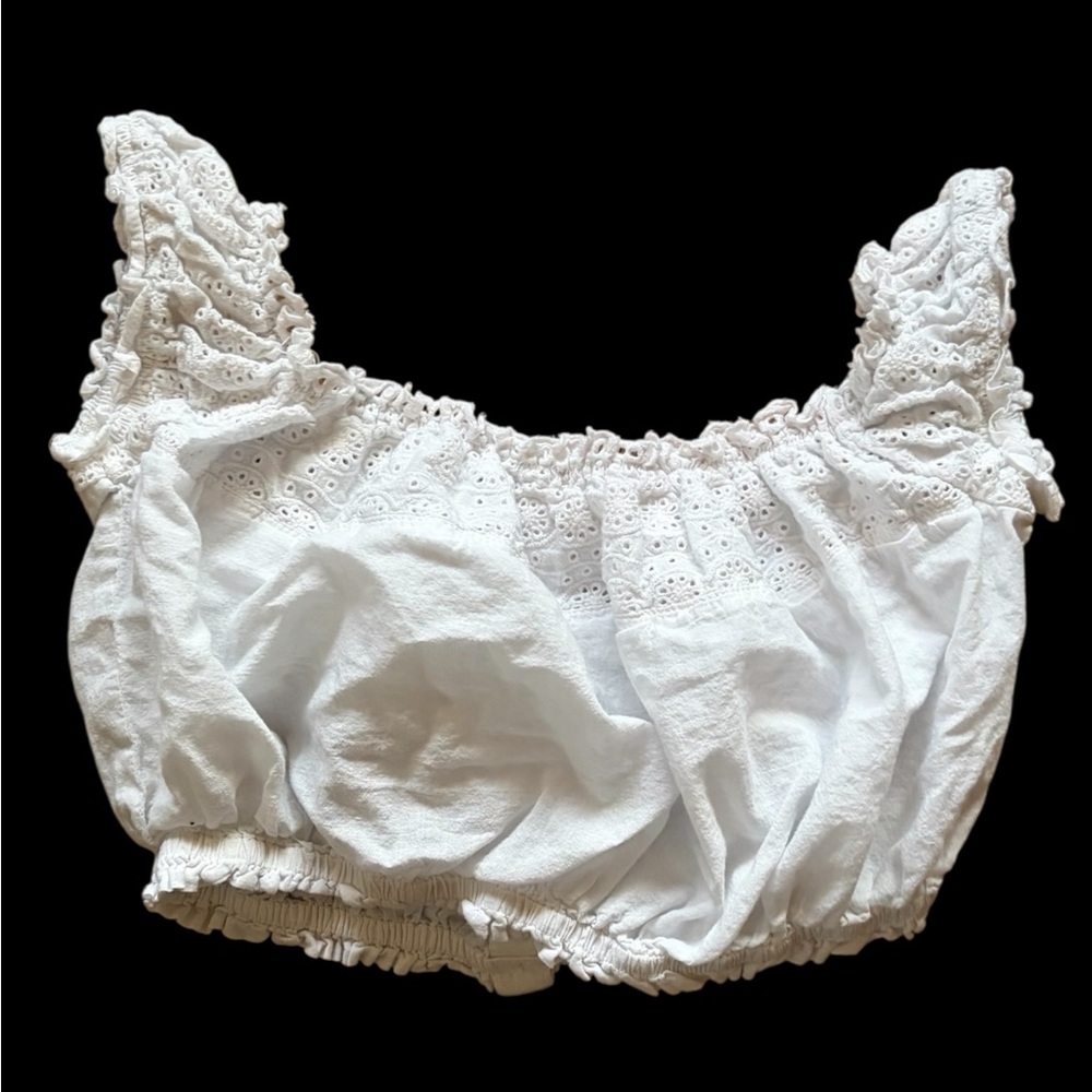 White Lil Cotton Crop Top - Picture 7 of 7